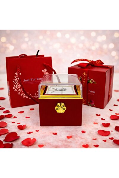 velve Best Wishes elegant rotating box, with soap rose and chain with surpris...