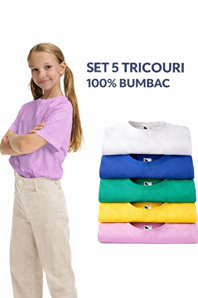 Malfini Set 5 tricouri pentru copii, multicolor, 138 BASIC-5