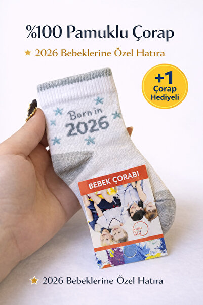BRIDEIST WEDDING CO Baby Socks Born in 2026 Written Cotton Newborn Souvenir S...