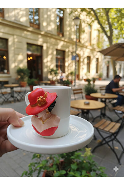 RivelCandle "Coffee Break with Hat" – Handmade Decorative Cup Object