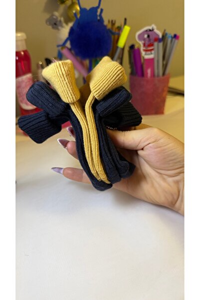 BRIDEIST WEDDING CO Baby Socks Set of 3 Long Cotton Thick Solid Color Navy Bl...