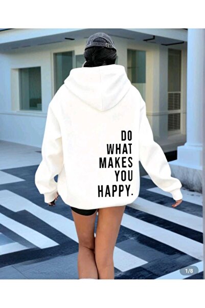 DİVİN Women's Printed Sweatshirt Quality Fabric Oversized Cut