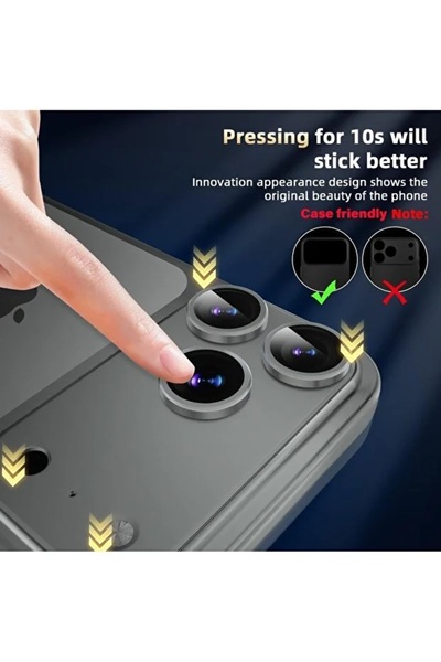 Ceptex iPhone 17 Pro Max Framed Sapphire Full Protection Camera Lens Protective Glass