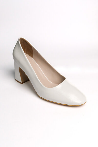 Diardi Women's Textured Almond Toe Classic Heeled Shoes