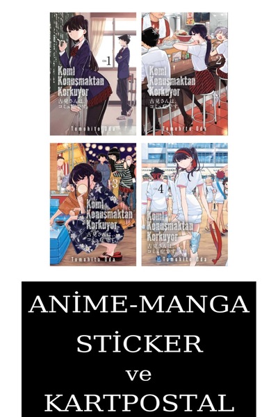 Marmara Çizgi Yayınları Komi Konuşmaktan Korkuyor 1-2-3-4 Manga Seti (4 KİTAP...