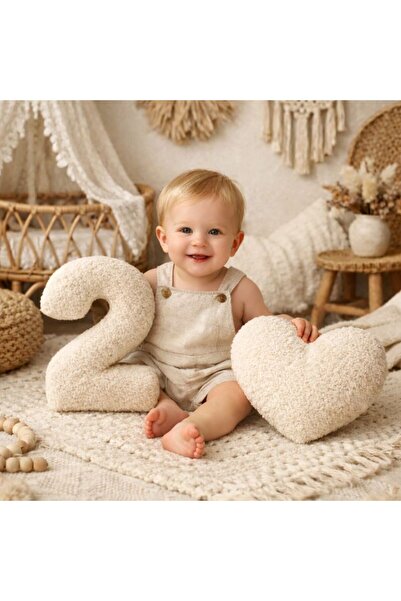 Cherry Bloom Cotton Baby Birthday Photo Shoot Age Pillows