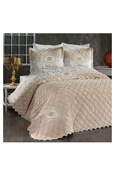 GOLDEN HOME Premium 3-Piece Bedspread Set - 260x260 cm, Cotton with Polyester