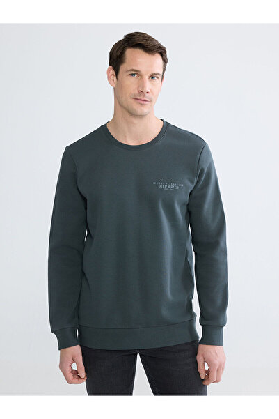 LC Waikiki Rmz Clothing Seasonal Deals Anthracite Crew Neck Men's Thick Sweat...