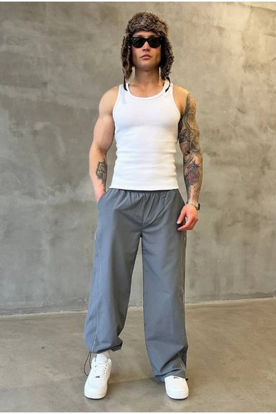 cezstudio Striped Parachute Fabric Sweatpants