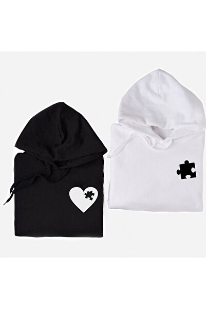 Vordevia Dear Kombini Puzzle Printed 2-Piece Cotton 3 Thread O Oversized Swea...