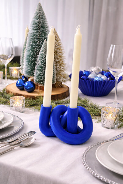Vescarri Düğüm Tasarımlı Dekoratif Mumluk – Modern Candle Holder