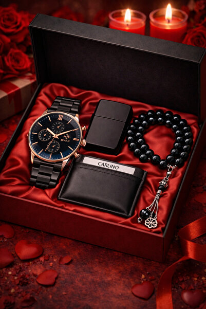 S.POLO HEDİYELİK KUTULU ERKEK KOL SAATİ ÇAKMAK KARTLIK TESPİH BİLEKLİK SEVGİL...