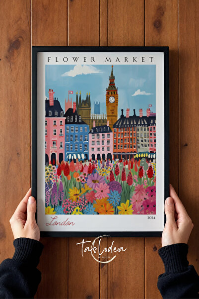 tablodea Pinterest Pictură cu flori a orașului Londra TD Decor de perete eleg...