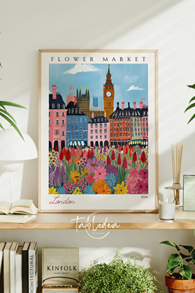 tablodea Pinterest Pictură cu flori a orașului Londra TD Decor de perete eleg...