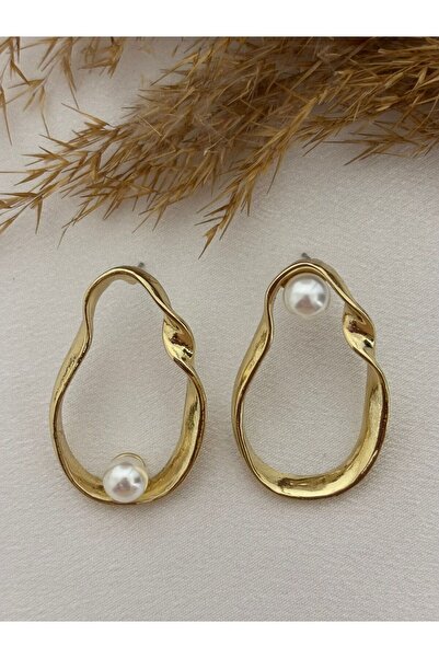 stainless steell İncili Çerçeve Model Çelik Küpe