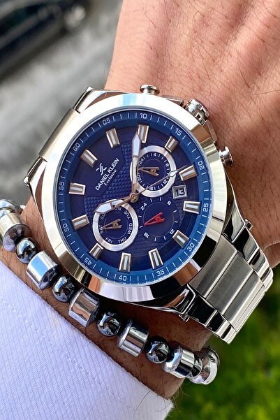 Daniel Klein ساعة يد رجالية حصرية بسوار فولاذي، جميع الوظائف تعمل، ضمان لمدة ...