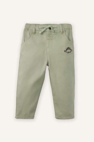 DeFacto Pantaloni din gabardină cu picior drept Dinozaur cu imprimeu pentru b...