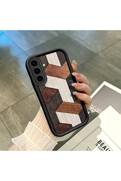 CASEVIBE Samsung Galaxy A36 Uyumlu, şık kaplama ahşap desenli silikon telefon...