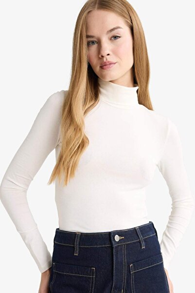 DeFacto Εφαρμοστό μακρυμάνικο μπλουζάκι με ζιβάγκο G5826AX25WN