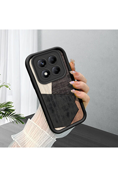CASEVIBE Redmi Note 14 Pro Plus+ 5G Uyumlu, şık kaplama ahşap desenli silikon...