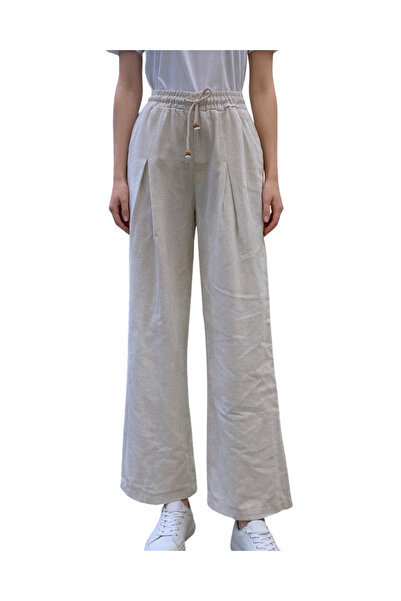 Qualia Butik Women's Transitional Pocket Detail Fabric Trousers