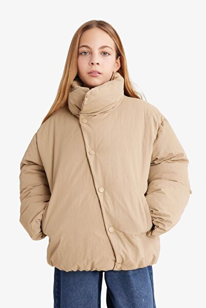 DeFacto Girl's Mock Neck Coat F8975A826Sp