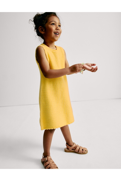 Marks & Spencer Saf Pamuk Crochet Tarzı Elbise (2–16 Yaş)