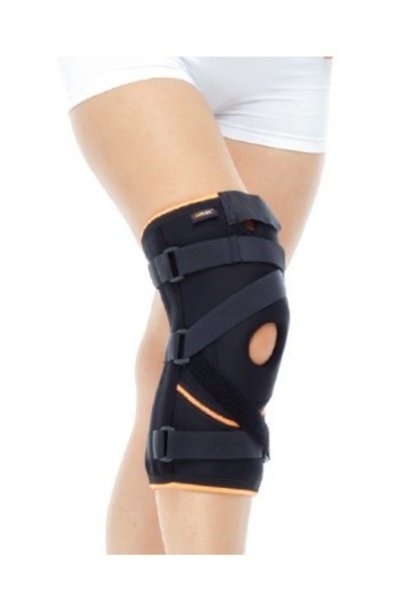 FeyzaDesign Orx-dz 19 Ön Çapraz Bağ Dizlik, Neopren, Destekli, Patella Açıklıklı