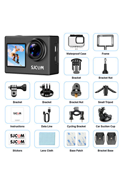 Choice5 كاميرا الحركة SJ4000 القياسية بشاشة مزدوجة A SJCAM SJ4000 بدقة 4K، مق...