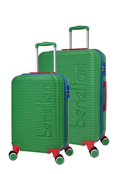 United Colors of Benetton Lüx Abs 2'li Valiz Seti Orta Boy - Kabin Boy Yeşil ...