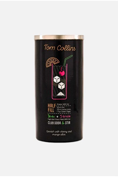 BarCraft Tom Collins Stainless Steel Tumbler Neon 480 ml, Black