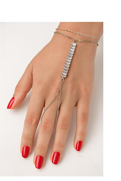 Berren Silver Color Baguette Steel Şahmeran