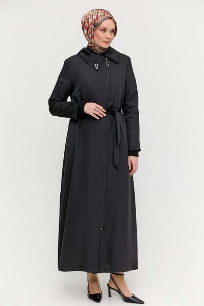 Setrms Asimetrik Yakalı Kruvaze Ferace