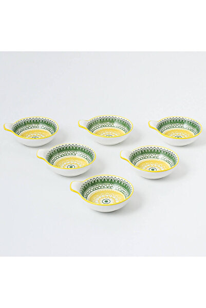 Shuer Ceramic Sauce Plates, Set of 6 Appetizer Plates, Sauces and Snacks, Sma...