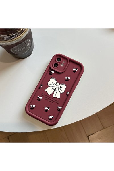 ARTISHELL Vivo Y04/Y19/Y29S Compatible Silicone Phone Case with Ribbon Button and Butterfly Pattern