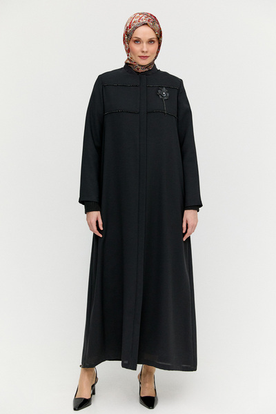 Setrms Fermuarlı Krep Ferace