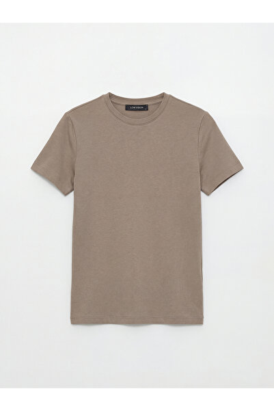 LC Waikiki Brown Crew Neck Women's Crop