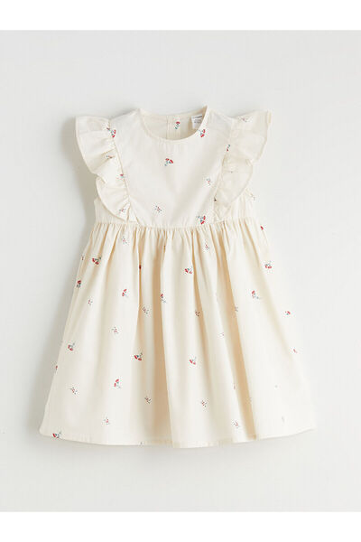 LC Waikiki Beige floral girl's dress