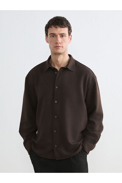 LC Waikiki Nevavm Regular Fit Striped Men's Shirt with Difference