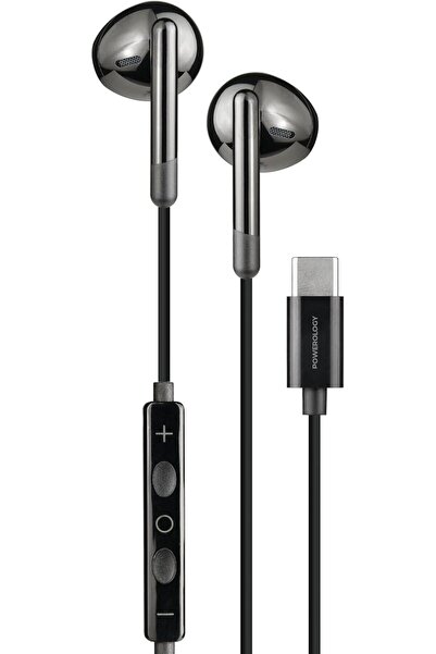 Powerology سماعة رأس ستيريو، طول السلك 1.2 متر، تدعم المساعد الصوتي، مزودة بم...