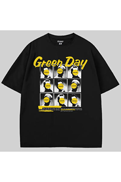 Crazy Tricou Green Day Nimrod Band Logo supradimensionat