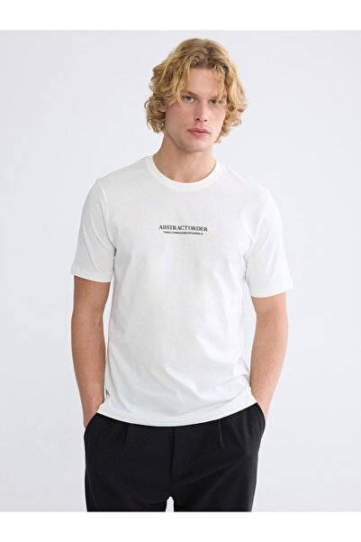 LC Waikiki Peak New Season Crew Neck Printed Combed Cotton Men's T-Shirt