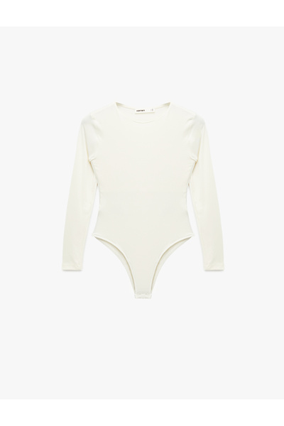 Koton Long Sleeve Crew Neck Slim Fit Bodysuit