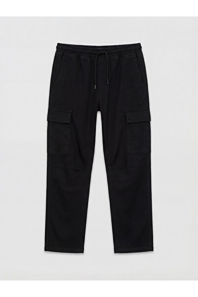 LC Waikiki Black Slim Fit Men's Cargo Pants