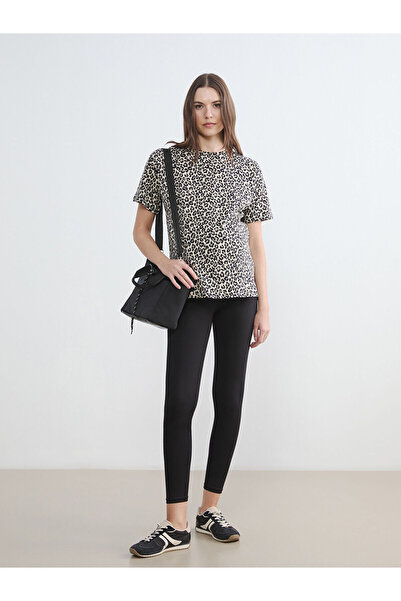 LC Waikiki بنطلون حمل أسود بتصميم مميز للبطن