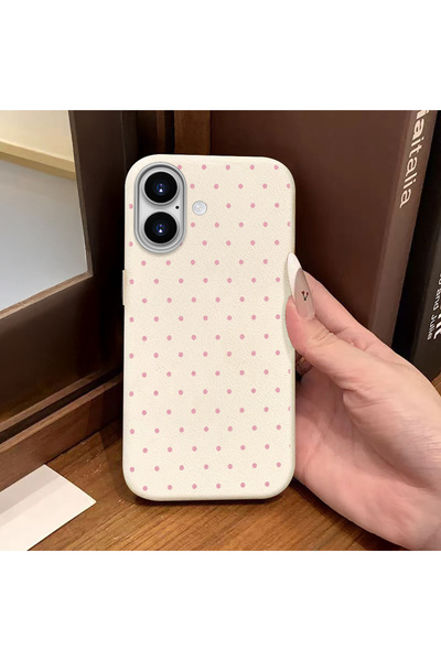PATTERNOVA iPhone 16 Uyumlu Basit Stili Sevgi Deri Kılıf Yüksek Estetik ve Ab...