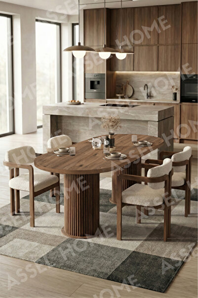 ah assel home Brown Serisi Bohem Ayak 4'lü Tokyo Metal Demonte Sandalye 80x14...