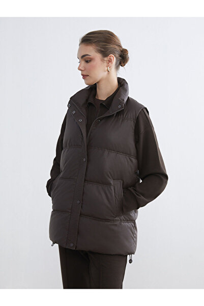 LC Waikiki Γιλέκο - Βουργουνδία - Φουσκωτό