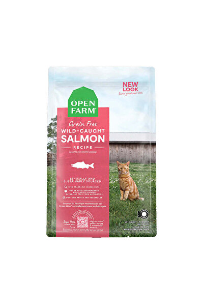 Open Farm Grain Free Wild Caught Salmon Dry Cat Food - .90KG