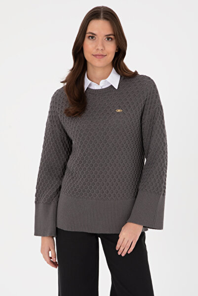 U.S. Polo Assn. Women's Gray Sweater 50314698-Vr024